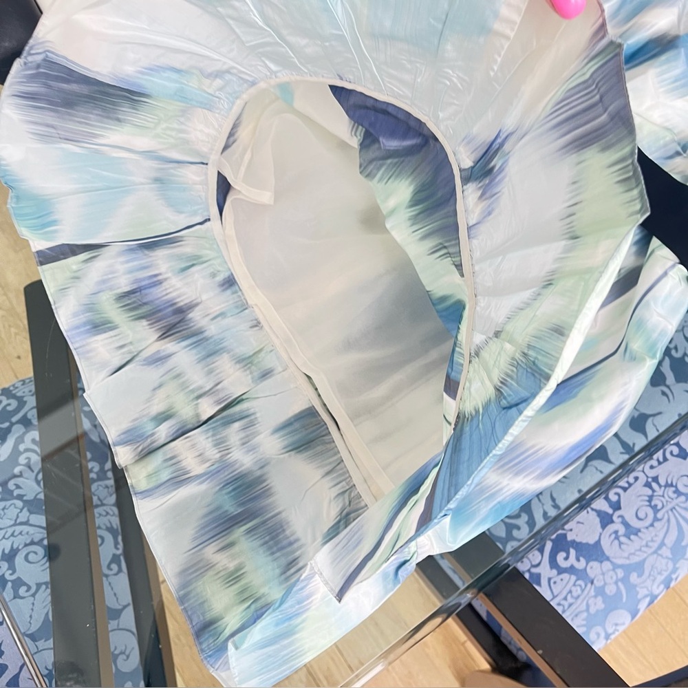 Emilio Pucci Abstract Blue and Cream Dress - Picture 5 of 6